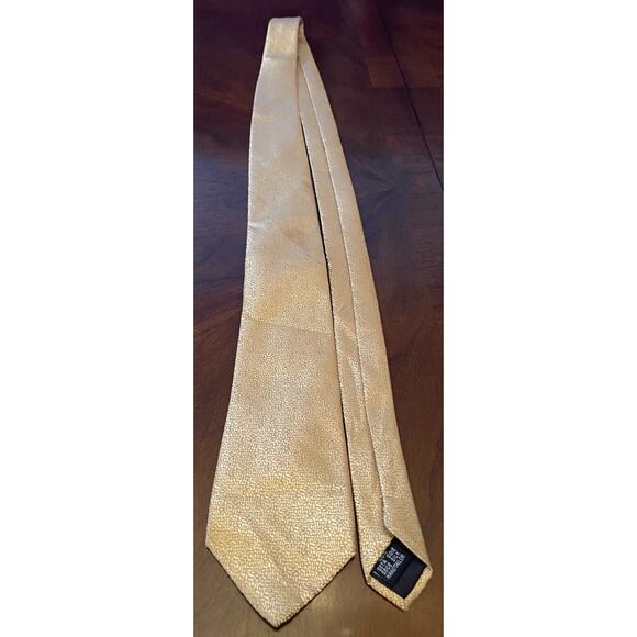 Hi Tie Gold Hand Made 100% Silk Men’s Neck Tie - Picture 3 of 9